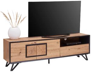 NÍZKÁ KOMODA, černá, barvy dubu, 180/55/40 cm Xora, Online Only