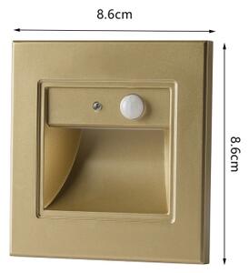 Brilagi - LED Schodišťové svítidlo se senz. STEP LIGHT LED/1,5W/230V IP44 zlatá