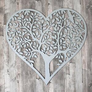 DUBLEZ | Dřevěný strom na stěnu - Srdce