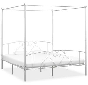Rám postele s nebesy bílý kovový 180 x 200 cm 284431