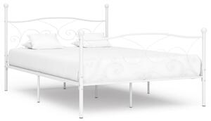 Rám postele s laťkovým roštem bílý kov 140 x 200 cm 284450