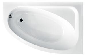 Besco Akrylátová asymetrická vana Cornea 140x80 (150x100) Barva: Bílá, Rozměry (cm): 140x80, Orientace: Pravá