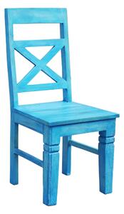 SOB Nábytek - Modrá jídelní židle z masivu Blue - SIT-01212-13