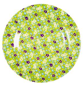 Melaminový talíř zeleno-fialový 20 cm