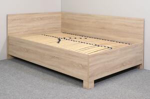 Rohová zvýšená postel Relita, s úložným prostorem, 90x200