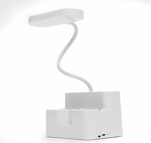 Verk 12288 LED stolní lampa s uložným boxem pro psací potřeby bílá