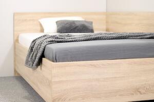 Rohová zvýšená postel Relita, s úložným prostorem, 90x200