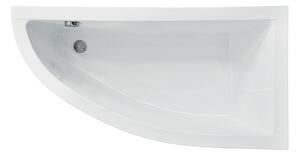 Besco Akrylátová asymetrická vana Praktika 140x70 (150x70) Barva: Bílá, Rozměry (cm): 150x70, Orientace: Pravá