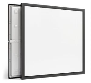 Černý kancelářský LED panel 60 W, 60 × 60 cm, neutrální bílá