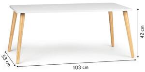 Bestent Konferenční stolek White Edge 100cm