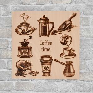DUBLEZ | Dřevěný obraz do kuchyně - Káva