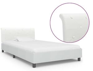 Rám postele bílý umělá kůže 90 x 200 cm 284870