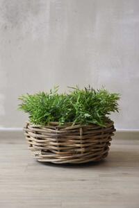 Přírodní koš na rostliny BOJO, ratan, průměr 40 cm, natur