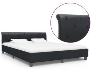 Rám postele černý umělá kůže 160 x 200 cm 284880