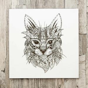 DUBLEZ | Obraz ze dřeva na stěnu - Kočka