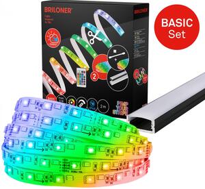 BRI 2166192 Pimp Your Stripe startovací sada LED pásek 2m, IP44 venkovní, RGB+W, dálkový ovladač - BRILONER