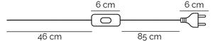 ONLI - Stolní lampa WIRE 1xE27/15W/230V 50 cm černá