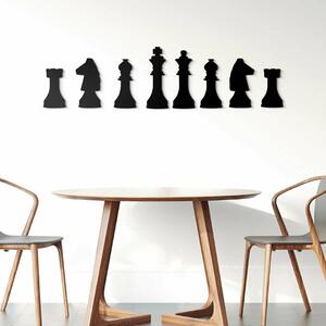 DUBLEZ | Dřevěná 3D dekorace na zeď - metrová nálepka Šachy