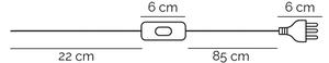 ONLI - Stolní lampa WIRE 1xE27/15W/230V šedá/bílá