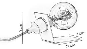 ONLI - Stolní lampa WIRE 1xE27/15W/230V šedá/bílá