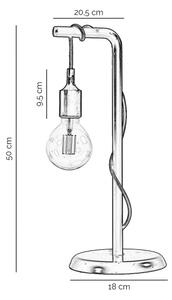 ONLI - Stolní lampa WIRE 1xE27/15W/230V 50 cm černá