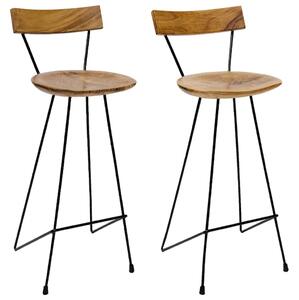 Barové stoličky 2 ks masivní teak 285205