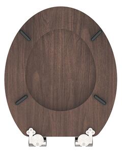 Eisl Sanitär WC prkénko MDF Soft Close Dark Wood 80193