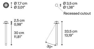 Lodes 15832 4520 A-tube Nano Swing small, stropní svítidlo, 3W LED 2700K, champagne, 30cm