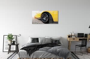 Obraz na skle žluté auto 100x50 cm