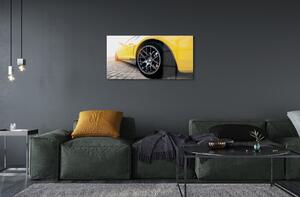 Obraz na skle žluté auto 100x50 cm