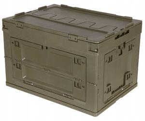 Skládací přepravní box s úložným boxem MFH 60 l OD Green
