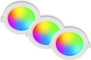 BRI 3945036 Fungo vestavné bodové svítidlo 100mm 3ks sada - 7W, 700lm, LED, stmívatelné, IP65, bílé - BRILONER