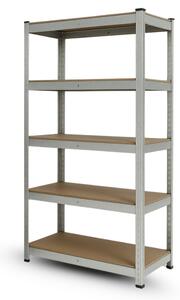 IQ Garden Bezšroubový regál s 5 policemi, 180 × 80 × 40 - pozinkovaný 318393