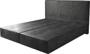 DELIFE Boxspring postel Dream-Well 180×200 antracitová vintage mikrovelur bez nohou