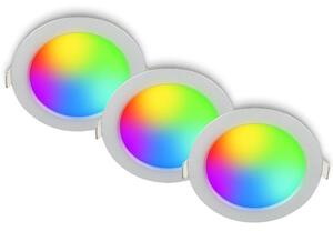 BRI 3945034 Fungo vestavné bodové svítidlo 100mm 3ks sada - 7W, 700lm, LED, stmívatelné, IP65, matný chrom - BRILONER