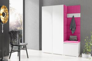 Předsíňová stěna AMI 11 Růžová Bílá Bez zrcadla