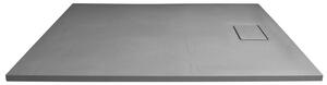 SAPHO - ACORA vanička z litého mramoru, obdélník 120x90x3,5cm, šedá, dekor kámen (AC025)