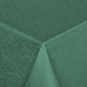 Ubrus Veba GARBO Ornament tmavá zelená Velikost: 140x120 cm - ovál