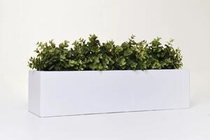 Balkonový truhlík FLOBO, sklolaminát, šířka 60 cm, bílý mat