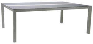 Stern Jídelní stůl, Stern, obdélníkový 200x140 cm, rám lakovaný hliník šedočerný (antracite), 3-dílná deska HPL Silverstar 2.0 dekor Dark marble/Cement light