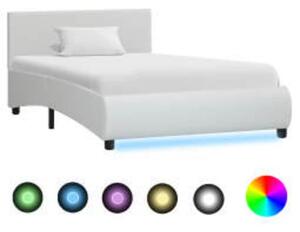 Rám postele s LED světlem bílý umělá kůže 90 x 200 cm 285486
