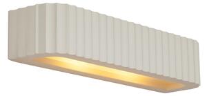 Skandinávská nástěnná lampa béžová obdélníková 2-světla - Plaster