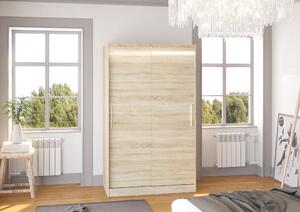 Policová šatní skříň 120 cm GABNA - dub sonoma