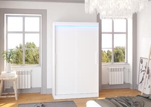 Policová šatní skříň 120 cm GABNA - bílá