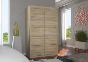 Úzká šatní skříň 120 cm JABRA - dub sonoma