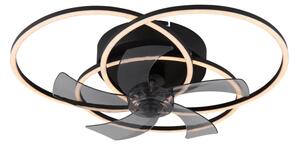 Globo 03645 - LED Stm stropní ventilátor ALIA LED/40W/230V 3000-6500K černá+DO