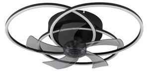 Globo 03645 - LED Stm stropní ventilátor ALIA LED/40W/230V 3000-6500K černá+DO