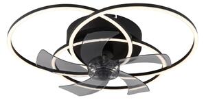 Globo 03645 - LED Stm stropní ventilátor ALIA LED/40W/230V 3000-6500K černá+DO