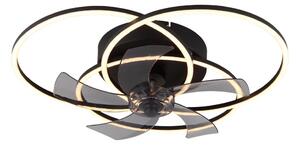 Globo 03645 - LED Stm stropní ventilátor ALIA LED/40W/230V 3000-6500K černá+DO