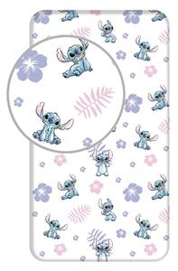 Napínací bavlněné dětské prostěradlo na jednolůžko 90x200 cm Lilo and Stitch – Jerry Fabrics